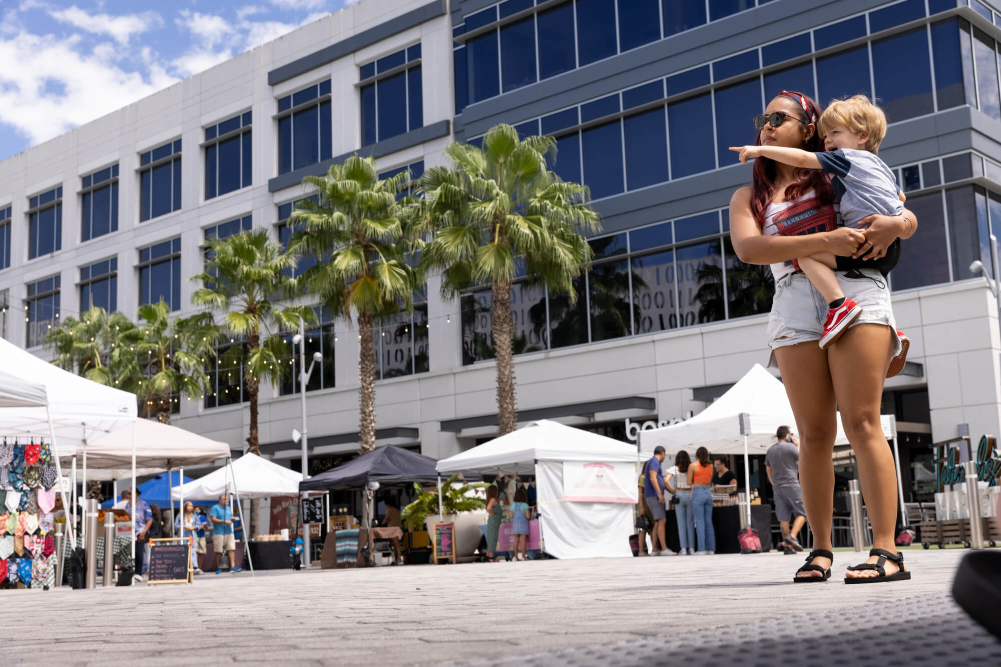 Lake Nona Town Center Women holding a child